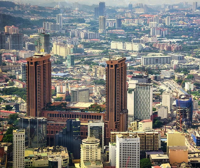Aerial View of Kuala Lumpur Cityscape
