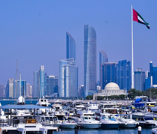 Boats in Harbor in Dubai